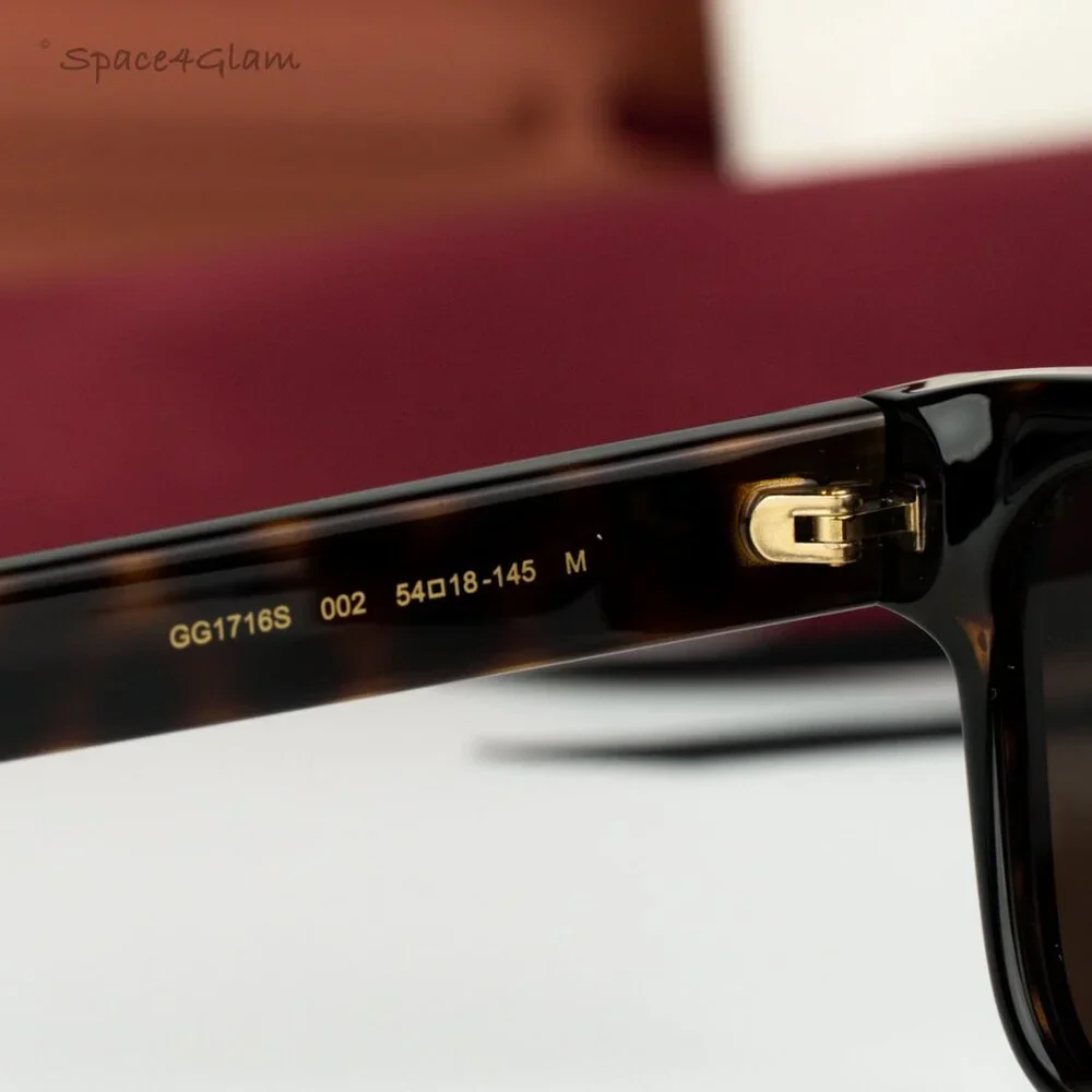 BRAND NEW Gucci GG1716S 002 Havana Brown Square Unisex Sunglasses